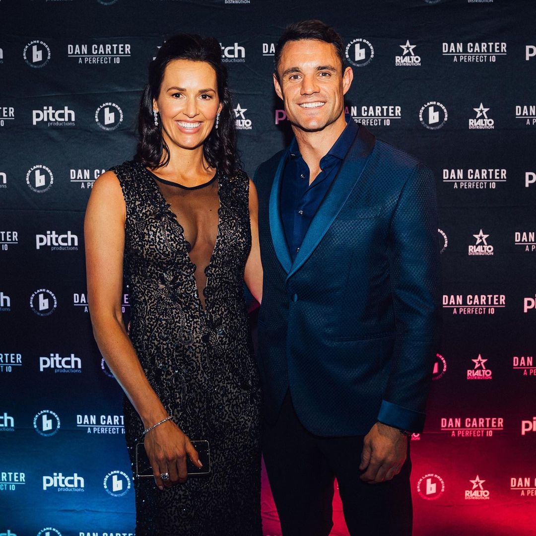 Dan Carter With His Wife Honor Carter