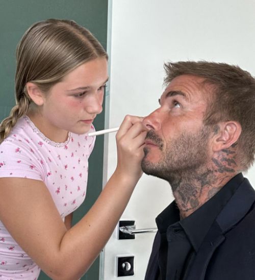 David Beckham And His Daughter,Harper