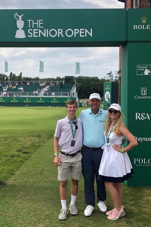 Dicky Pride With His Children Isabelle And Fletcher