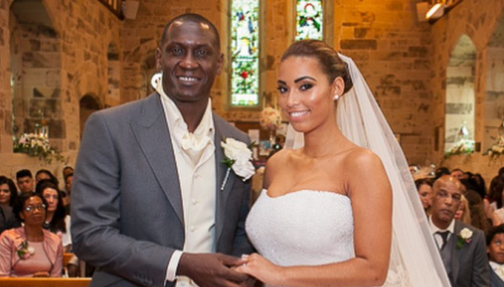 Emile Heskey With His Wife During Wedding