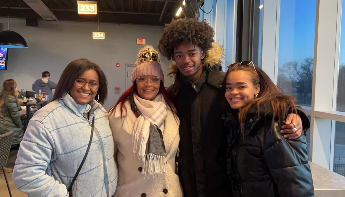 Greg Newsome II With Sister Zakiya And Mother Crystal