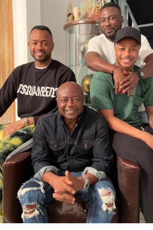 Jordan Ayew With His Brothers And Father