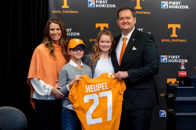 Josh Heupel With His Wife & Kids 