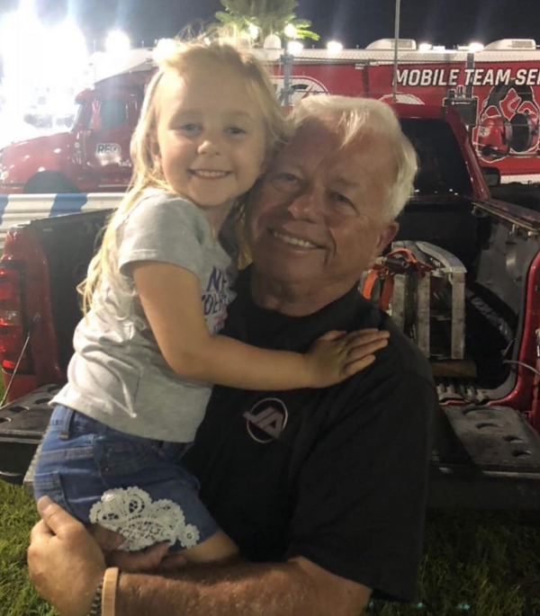 Justin Allgaier Dad With His Granddaughter