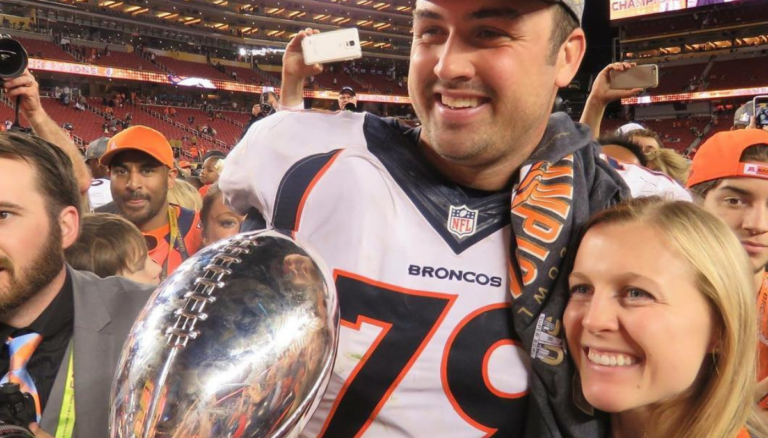 Kendall Coyne And Her Husband After The Super Bowl Win