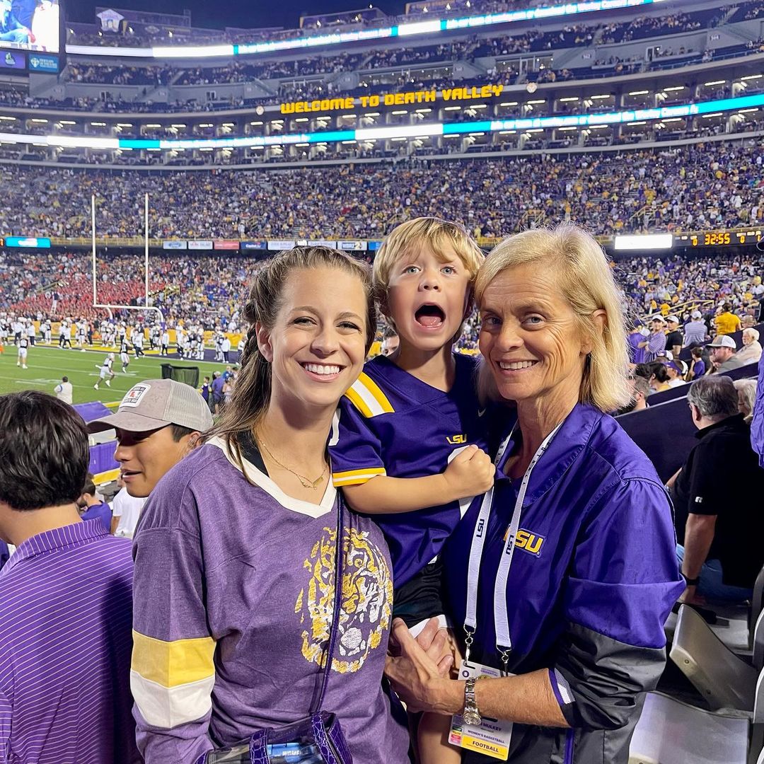 Kim Mulkey With Her Daughter Makenzie & Grandchild