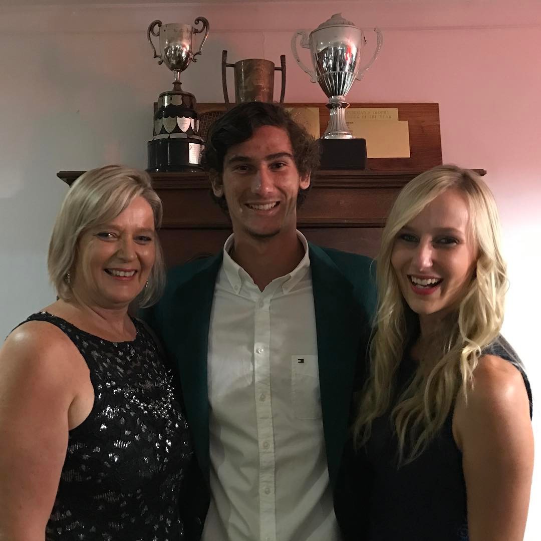 Lloyd Harris With His Mother Cecelia And Sister Monique