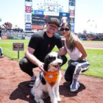 Logan Webb With His Wife Sharidan & Their Pet Dog