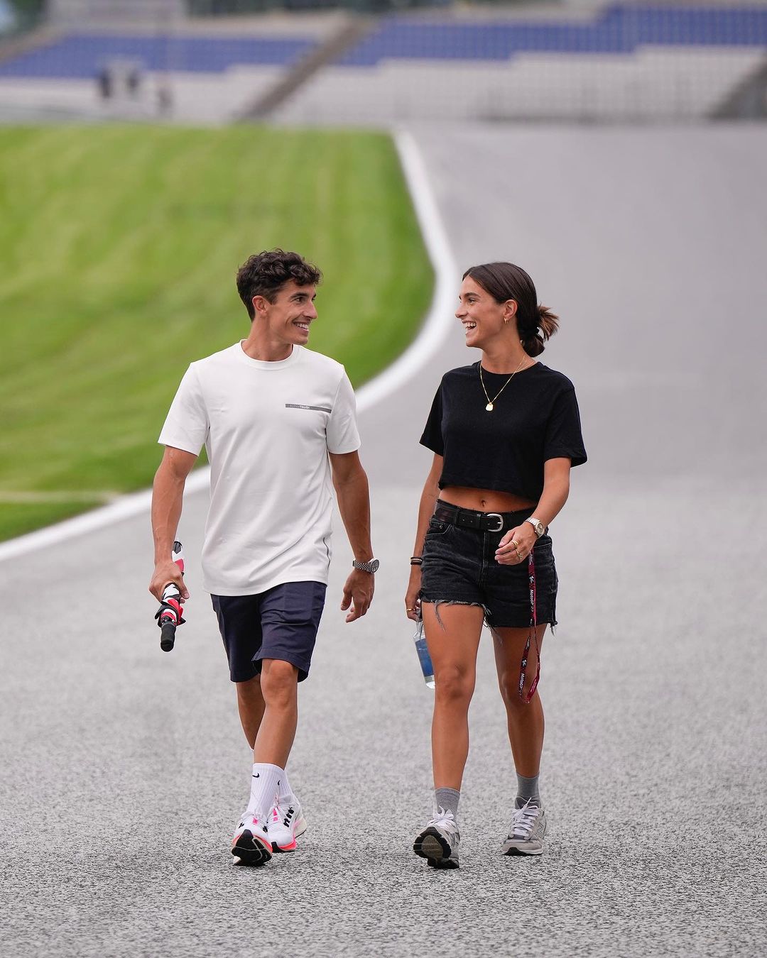Marc Marquez With His Girlfriend Gemma Pinto