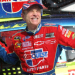 Mark Martin Celebrates His NASCAR Win