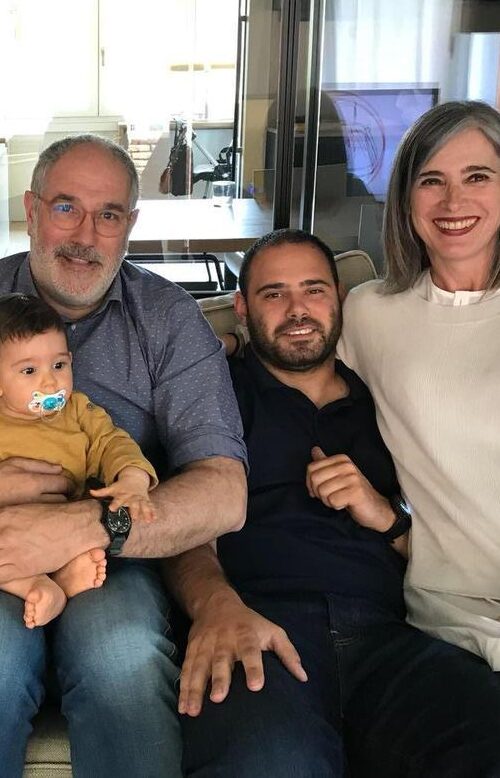 Markel Zubizarreta With His Parents And Son Ibai