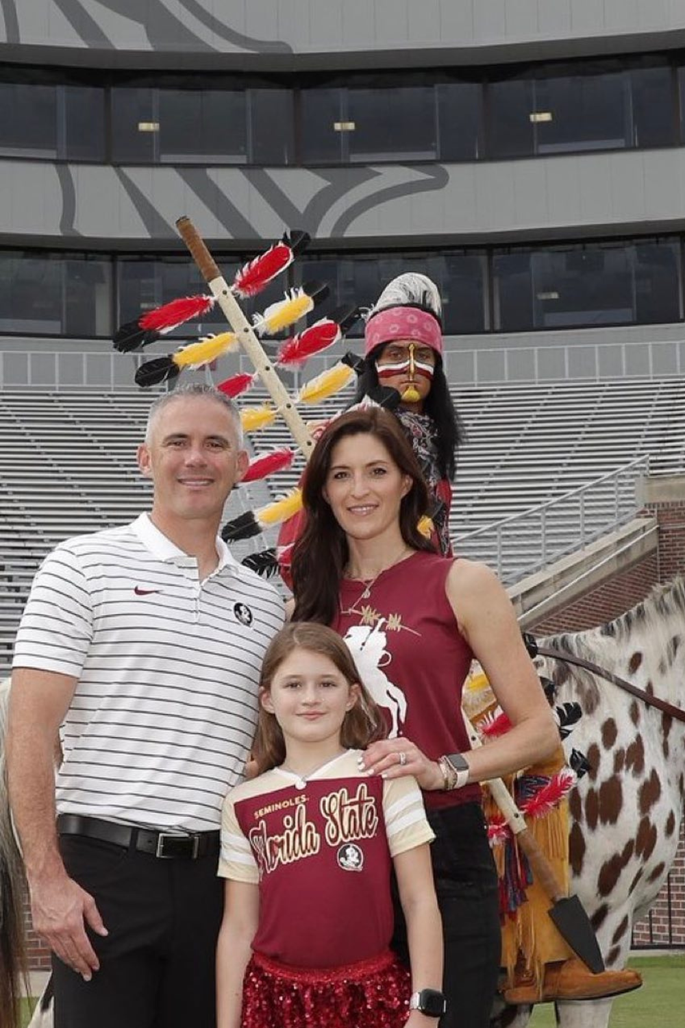 Mike Norvell With His Family