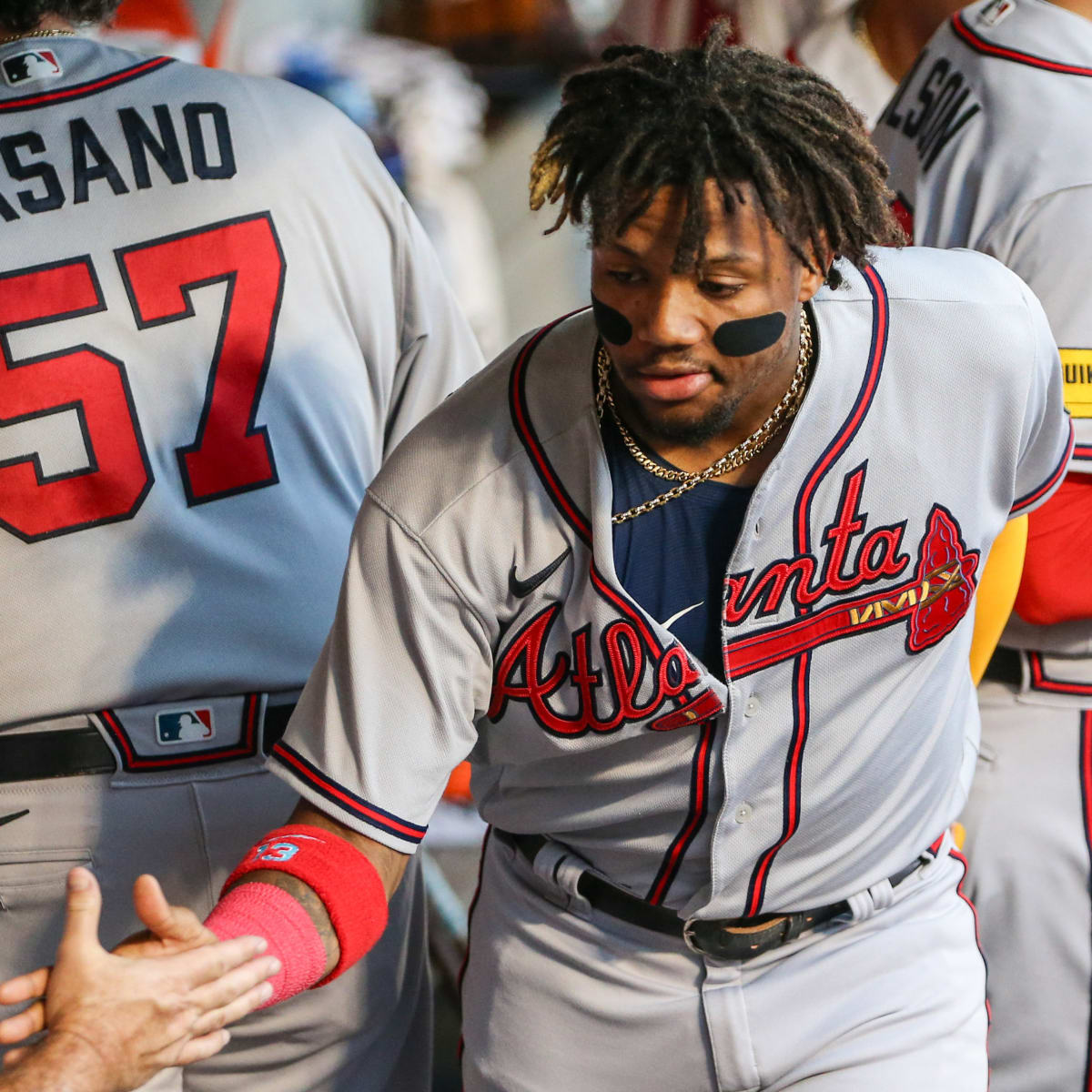 Ronald Acuña Jr. and his girlfriend, Maria and their son