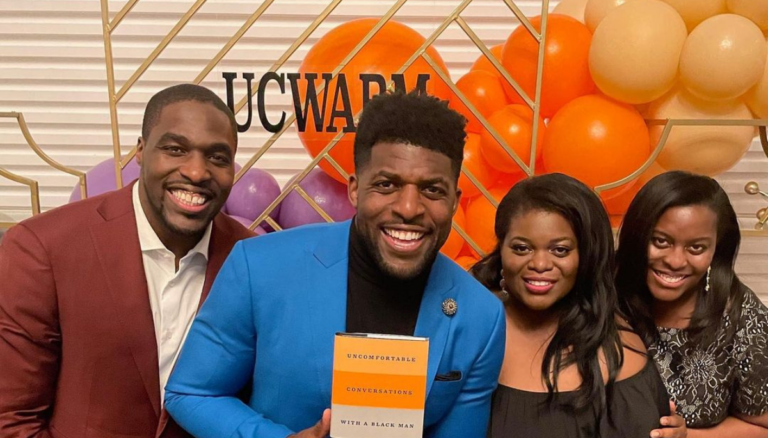 Sam Acho With His Younger Brother And Sisters At The Book Launch of Emmanuel
