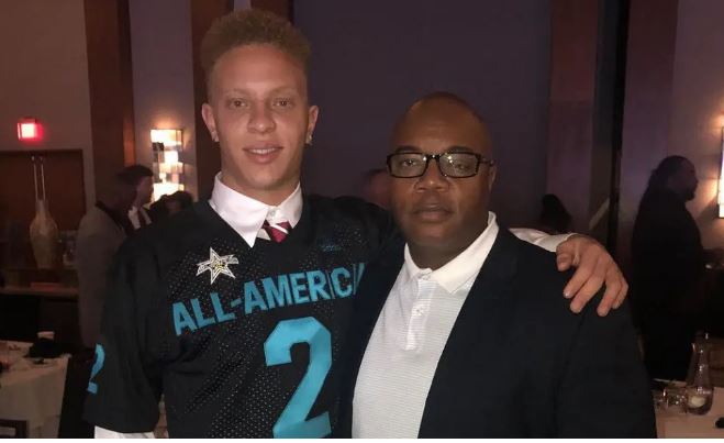 Spencer Rattler With His Father Michael 