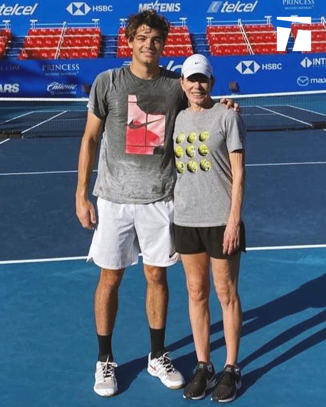 Taylor Fritz With His Mother Kathy May