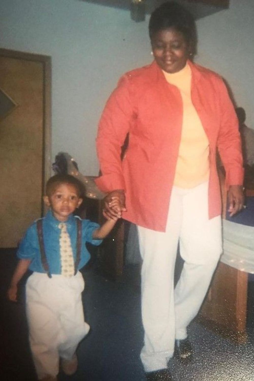 Young DeVonta Smith With His Mother 
