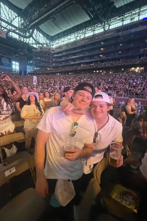 Brock And Cole Caufield Pictured At A Concert In September 2023 