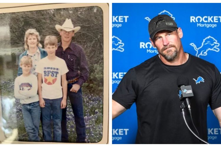 On Left: A Young Dan Campbell Pictured With His Parents, And His Older Brother