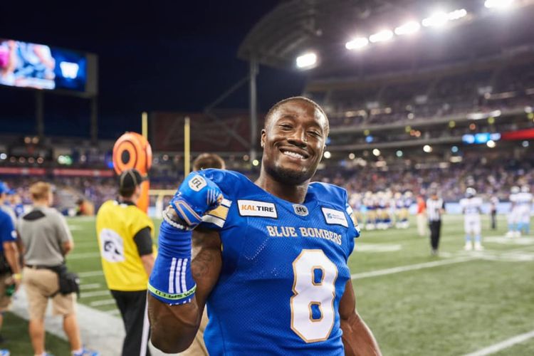 Chris Humes Pictured During His Time With Winnipeg Blue Bombers In 2019