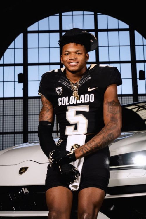 Jimmy Horn Jr. Poses In His University of Colorado Gear For The 2023 Season