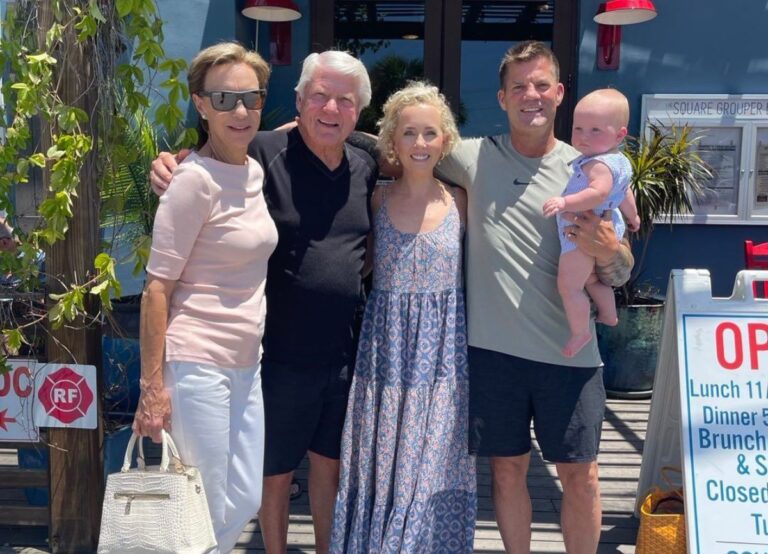 Jimmy Johnson Pictured With His Family, Including His Wife, Rhonda Rookmaaker And His Son, Chad Johnson