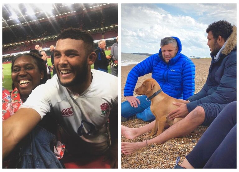 Lewis Ludlam Pictured With His Mother, Dorinda Ludlam After The Game, And With His Father, Arron, At The Beach
