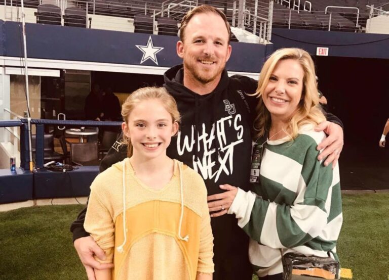 Marcus Satterfield Pictured With His Wife, Sarah, And Daughter Harper, In 2018