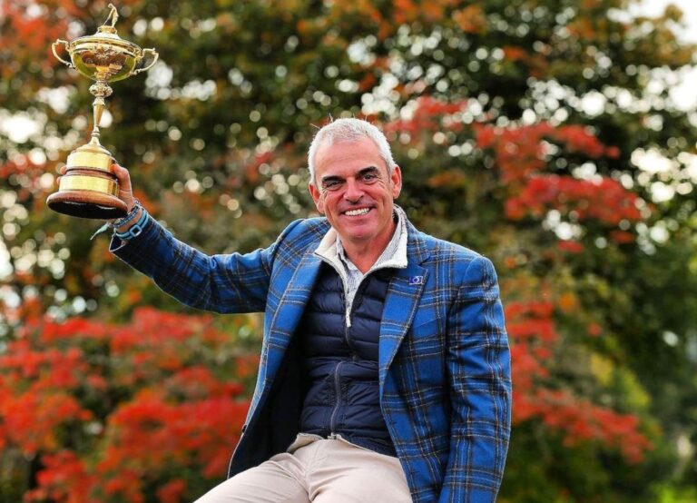 The Irish Golfer Paul McGinley Pictured With The Ryder Cup In 2014