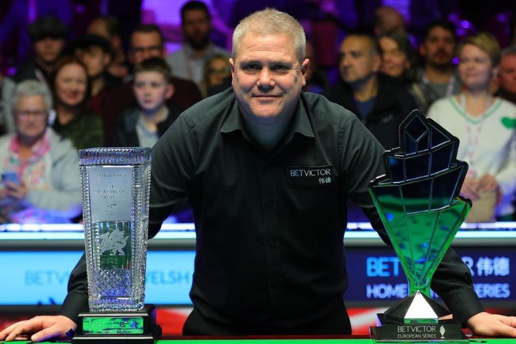 Robert Milkins Poses With The Welsh Open Trophy Earlier This Year In February 