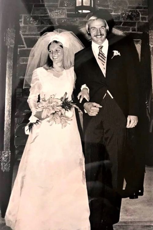 Stan Smith And Wife Marjory Gengler Pictured In The 1974 After Their Wedding Ceremony