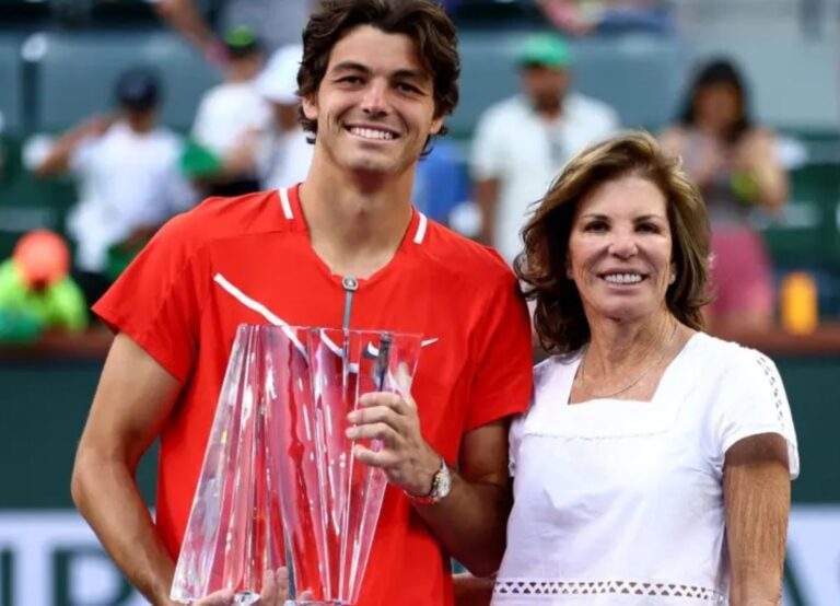 Taylor Fritz Pictured With His Mom, Kathy May After Winning The Masters 1000 Title