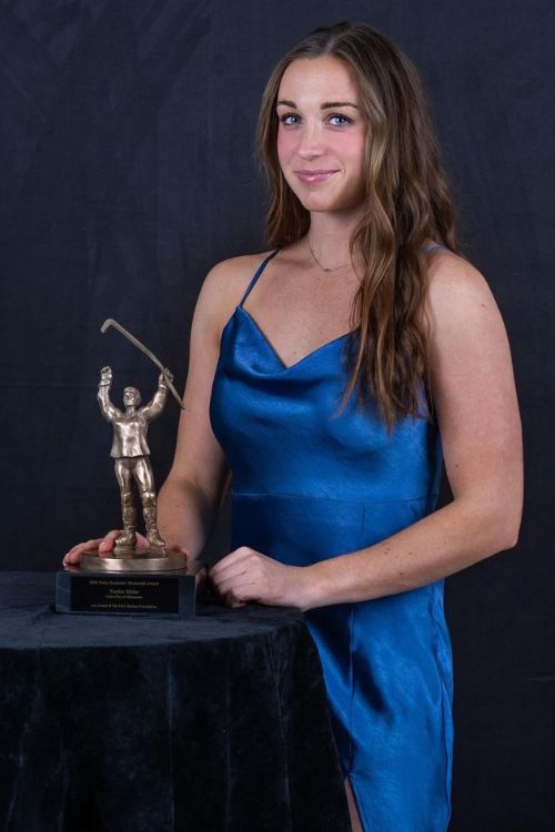 Taylor Heise Pictured With The Patty Kazmaier Memorial Award In 2022