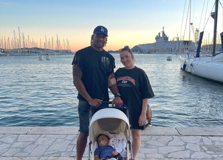Waisea Nayacalevu's Wife, Joanna Nayacalevu Pictured With Their Son In August 2022
