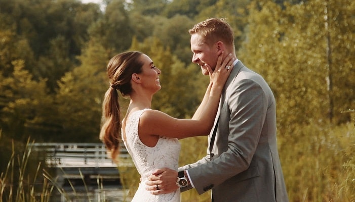 Corey And Blakeny on Their Wedding Day