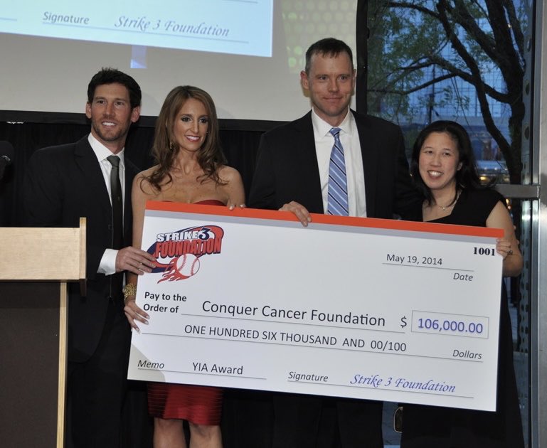 Craig Breslow And His Wife Kelly At A Charity Event of Strike 3 Foundation