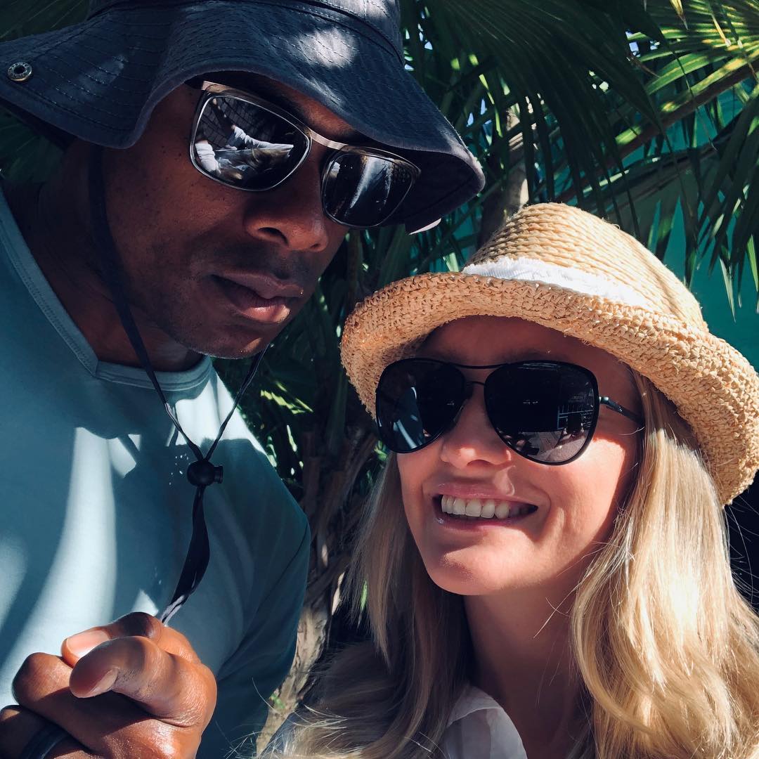 Curtis Granderson And His Wife, Maggie, During Their Vacation