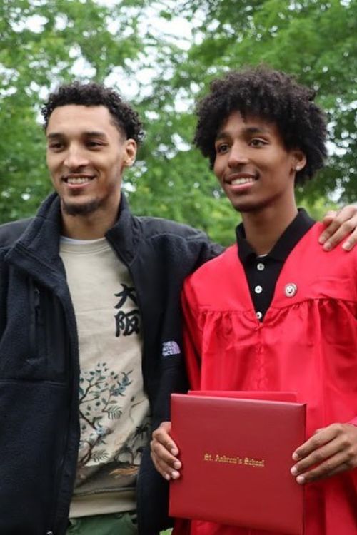 Elijah Rodrigues With HIs Brother Brycen Who Is Also A Basketball Player