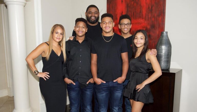Former NFL Player Orlando Pace With His Wife And Children