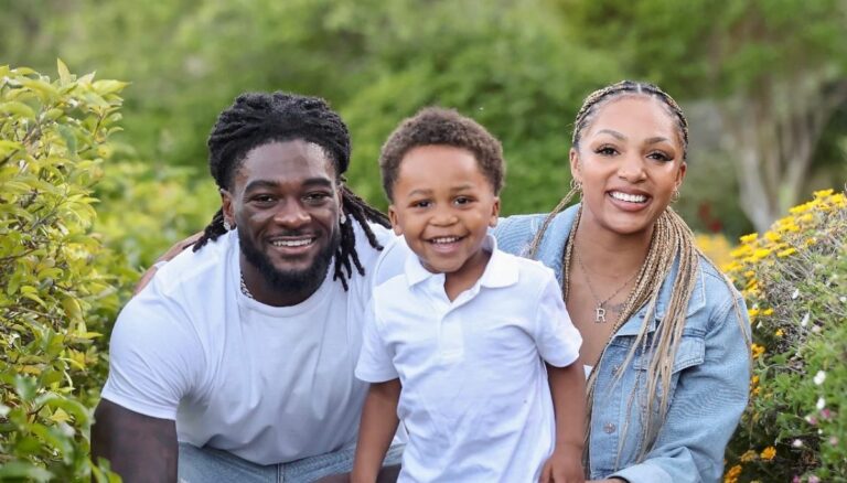 NFL Player Brandon Aiyuk With His Longtime Girlfriend Rochelle Searight And Their Son