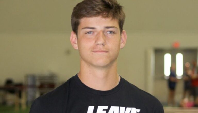 Nate Yarnell poses for a picture