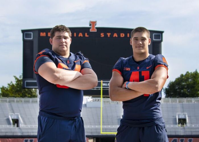 Olin Kreutz's Sons, Josh and James Kreutz Are Collegiate Football Player At Fighting Illini