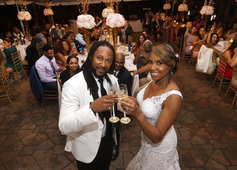 Omar Kelly With His Wife, Marilyn On Their Wedding Day