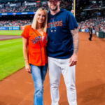 Ryan Pressly With His Wife Kat Pressly At Minute Maid Park