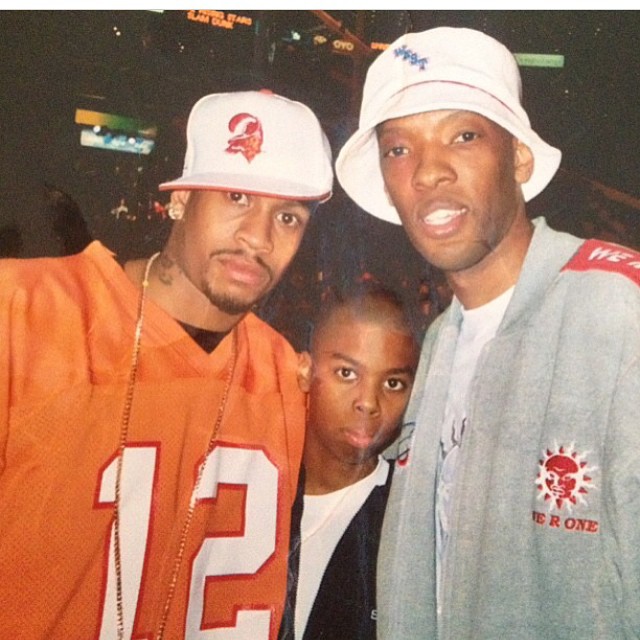Sam Cassell Jr.(Center) Pictured With His Dad (Right)