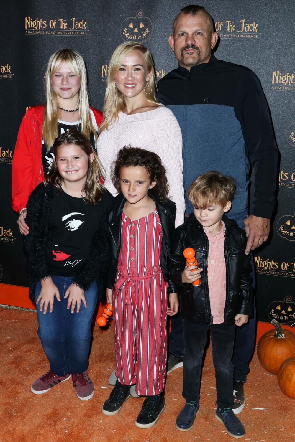 Chuck Liddell With His Kids And Ex- Wife