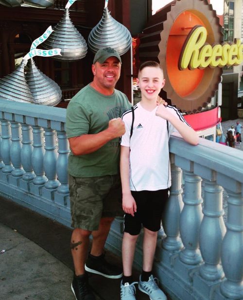 Wrestler Nick With His Father