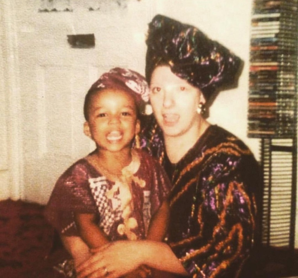 Young Fabio With His Mother