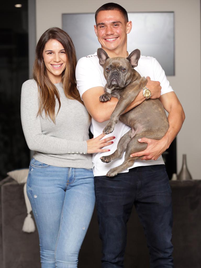 Tim And Alexandra With Their Pet Dog