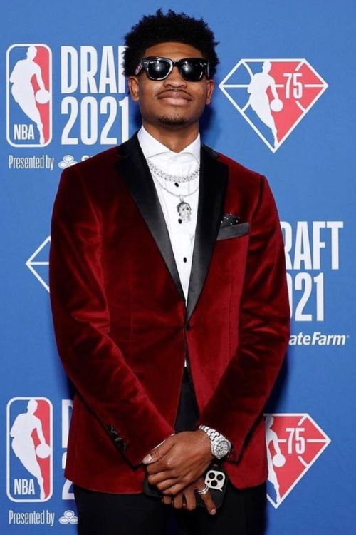 Cam Thomas Pictured On The Red Carpet Of The Draft Night In 2021